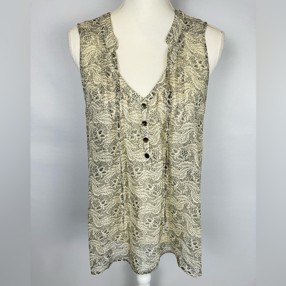 NWT Patterson Nordstrom Jolain Pintuck Blouse Lightweight Sleeveless Medium